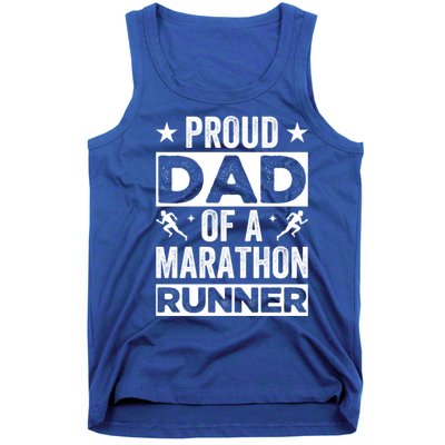 Proud Dad Of A Marathon Runner Son Father Of Son Runner Great Gift Tank Top