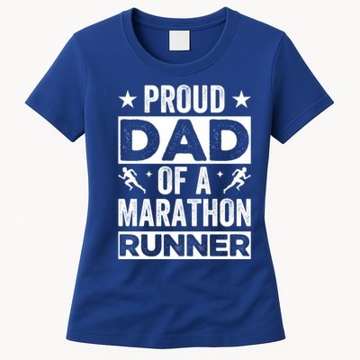 Proud Dad Of A Marathon Runner Son Father Of Son Runner Great Gift Womens T-Shirt