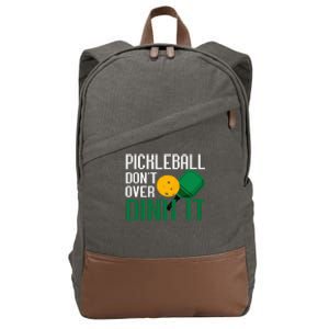 Pickleball Don't Over Dink It Pickleball Dink Shot Cotton Canvas Backpack