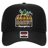 Pumpkin Dad Of The Patch Family Matching Daddy Halloween High Crown Mesh Back Trucker Hat