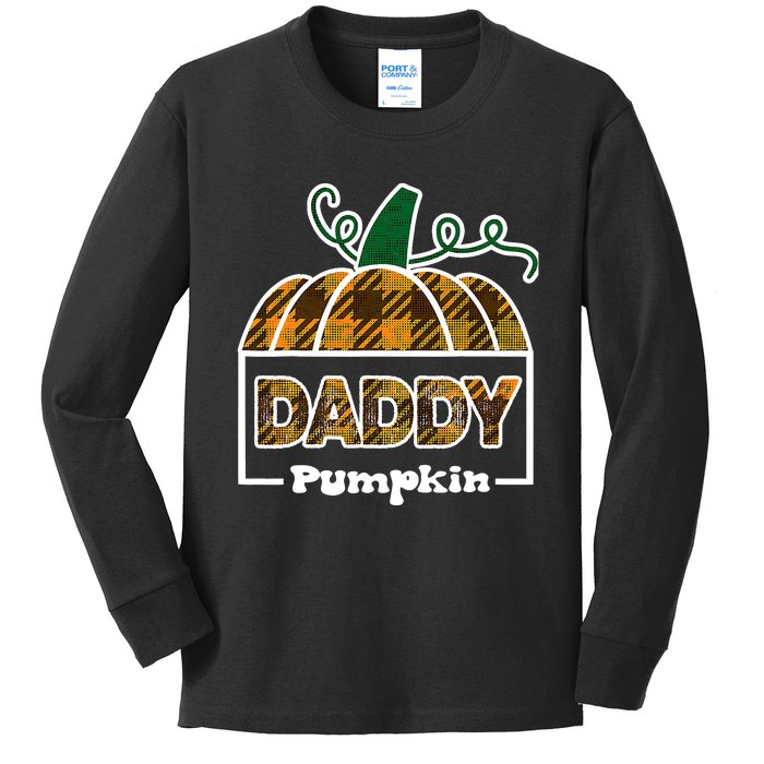 Pumpkin Dad Of The Patch Family Matching Daddy Halloween Kids Long Sleeve Shirt