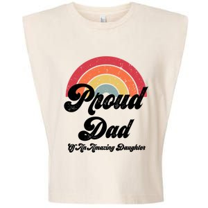 Proud Dad Of A Gay Daughter Lgbtq Ally Funny Gift Free Dad Hugs Cool Gift Garment-Dyed Women's Muscle Tee