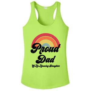 Proud Dad Of A Gay Daughter Lgbtq Ally Funny Gift Free Dad Hugs Cool Gift Ladies PosiCharge Competitor Racerback Tank