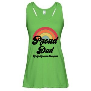 Proud Dad Of A Gay Daughter Lgbtq Ally Funny Gift Free Dad Hugs Cool Gift Ladies Essential Flowy Tank