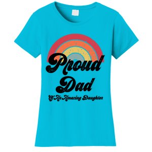 Proud Dad Of A Gay Daughter Lgbtq Ally Funny Gift Free Dad Hugs Cool Gift Women's T-Shirt