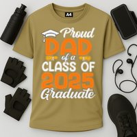 Proud Dad Of A 2025 Graduate Dad Graduation Senior 2025 Cooling Performance Crew T-Shirt