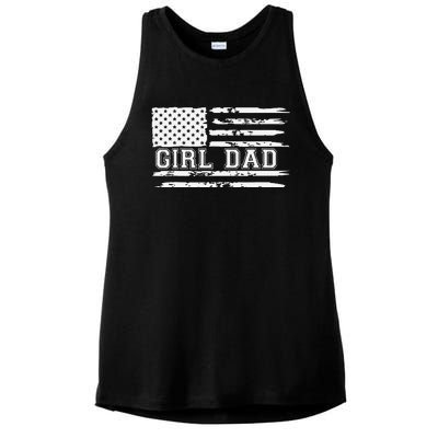 Proud Dad Of Girl Father Of Girl For Dad Xmas Fathers Day Gift Ladies PosiCharge Tri-Blend Wicking Tank