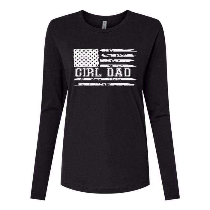 Proud Dad Of Girl Father Of Girl For Dad Xmas Fathers Day Gift Womens Cotton Relaxed Long Sleeve T-Shirt