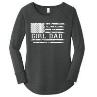 Proud Dad Of Girl Father Of Girl For Dad Xmas Fathers Day Gift Women's Perfect Tri Tunic Long Sleeve Shirt