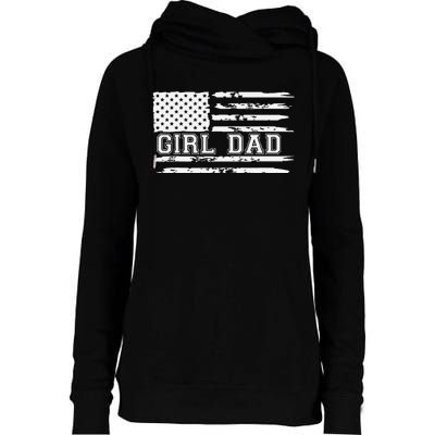 Proud Dad Of Girl Father Of Girl For Dad Xmas Fathers Day Gift Womens Funnel Neck Pullover Hood