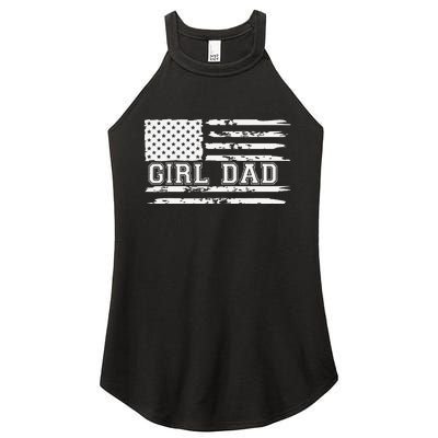 Proud Dad Of Girl Father Of Girl For Dad Xmas Fathers Day Gift Women's Perfect Tri Rocker Tank