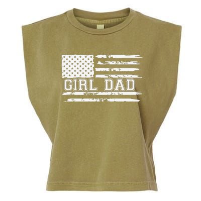 Proud Dad Of Girl Father Of Girl For Dad Xmas Fathers Day Gift Garment-Dyed Women's Muscle Tee