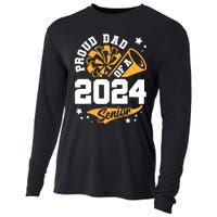 Proud Dad Of A 2024 Senior Cheer Dad Graduation Party Cooling Performance Long Sleeve Crew