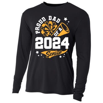 Proud Dad Of A 2024 Senior Cheer Dad Graduation Party Cooling Performance Long Sleeve Crew