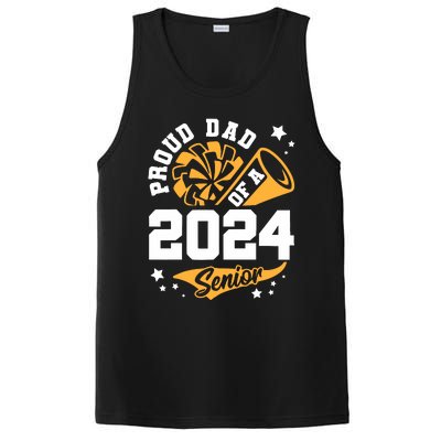 Proud Dad Of A 2024 Senior Cheer Dad Graduation Party PosiCharge Competitor Tank