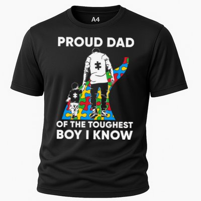 Proud Dad Of The Toughest Boy I Know Autism Awareness Month Father's Day Performance Shirt