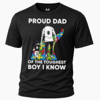 Proud Dad Of The Toughest Boy I Know Autism Awareness Month Father's Day Cooling Performance Crew T-Shirt