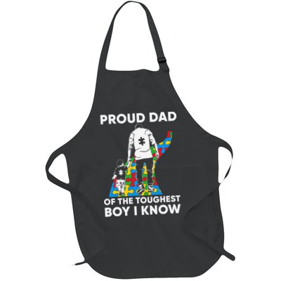 Proud Dad Of The Toughest Boy I Know Autism Awareness Month Father's Day Apron