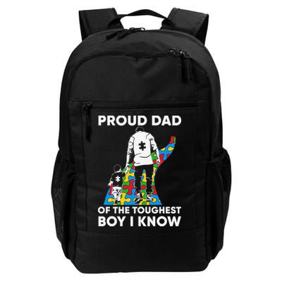 Proud Dad Of The Toughest Boy I Know Autism Awareness Month Father's Day Backpack