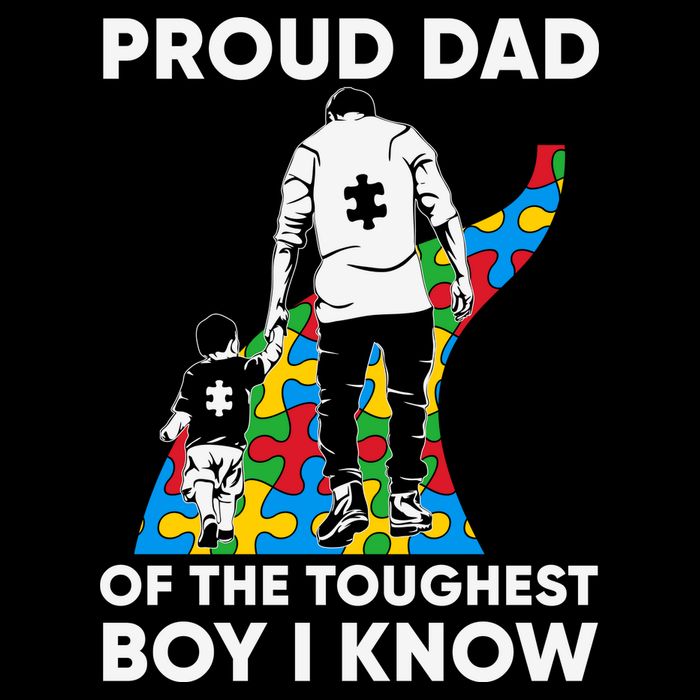 Proud Dad Of The Toughest Boy I Know Autism Awareness Month Father's Day Flatbill Hat