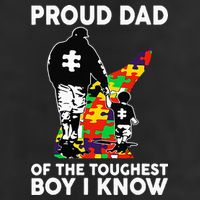 Proud Dad Of The Toughest Boy I Know Autism Awareness 11oz C Handle Ceramic Mug