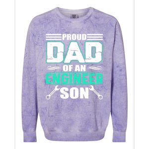 Proud Dad Of An Engineer Son Cute Gift FatherS Day Gift Colorblast Crewneck Sweatshirt