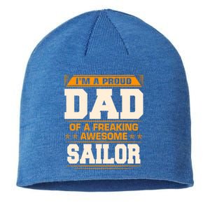 Proud Dad Of Awesome Sailor FatherS Day Gift Sustainable Beanie