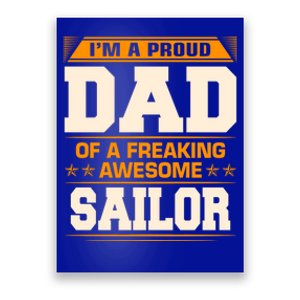 Proud Dad Of Awesome Sailor FatherS Day Gift Poster