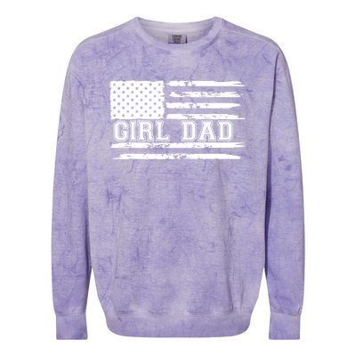 Proud Dad Of Father Of For Dad Xmas Fathers Day Colorblast Crewneck Sweatshirt