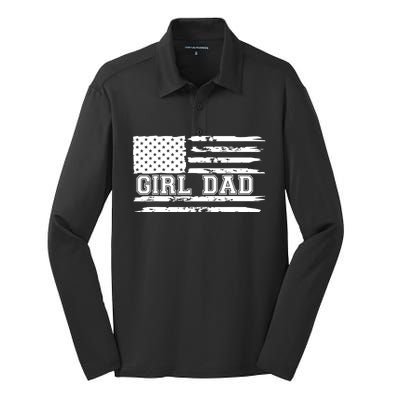 Proud Dad Of Father Of For Dad Xmas Fathers Day Silk Touch Performance Long Sleeve Polo