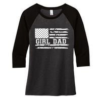 Proud Dad Of Father Of For Dad Xmas Fathers Day Women's Tri-Blend 3/4-Sleeve Raglan Shirt