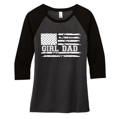 Proud Dad Of Father Of For Dad Xmas Fathers Day Women's Tri-Blend 3/4-Sleeve Raglan Shirt