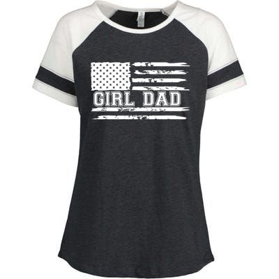 Proud Dad Of Father Of For Dad Xmas Fathers Day Enza Ladies Jersey Colorblock Tee