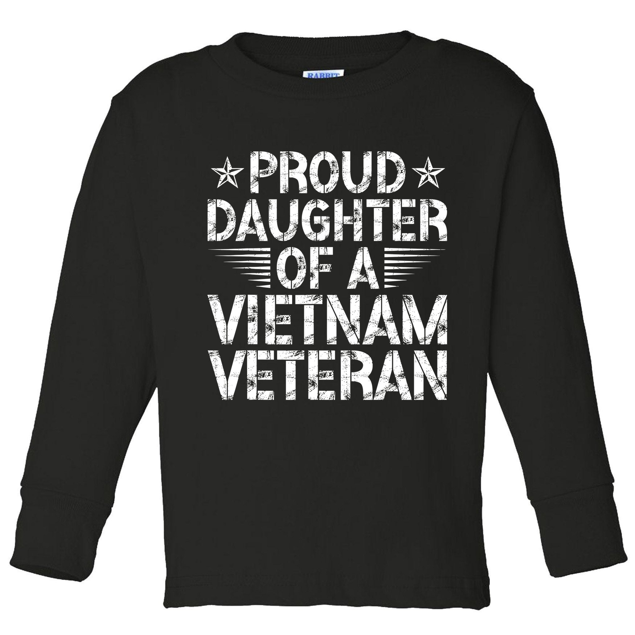 Proud Daughter Of A Vietnam Veteran Vintage Toddler Long Sleeve Shirt