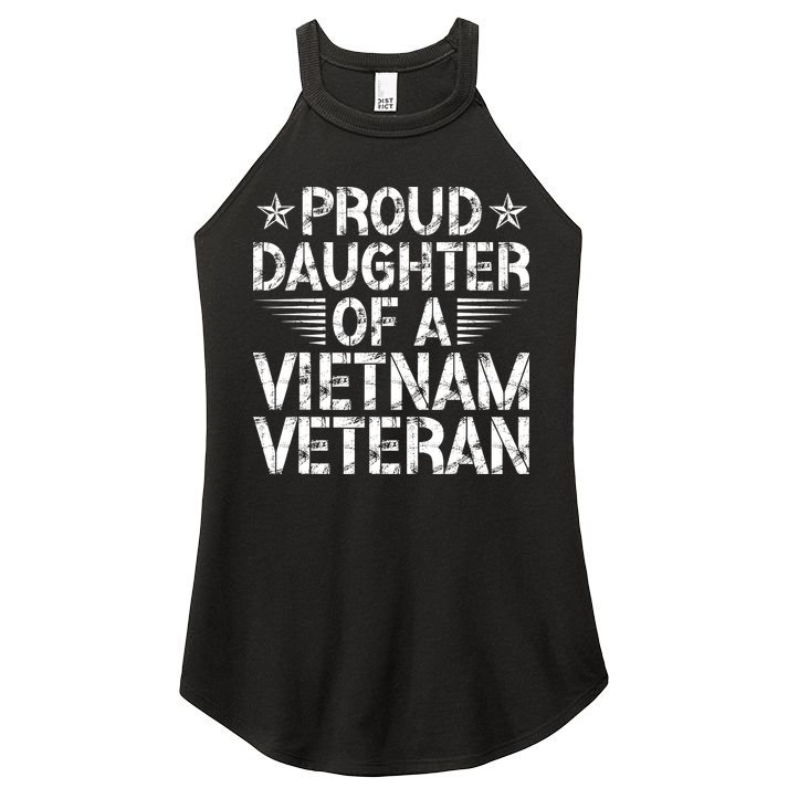 Proud Daughter Of A Vietnam Veteran Vintage Women's Perfect Tri Rocker Tank