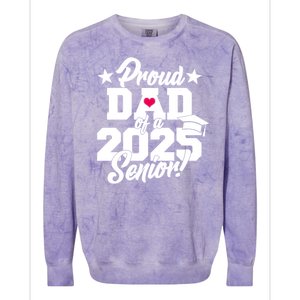 Proud Dad Of A 2025 Senior Grad Colorblast Crewneck Sweatshirt