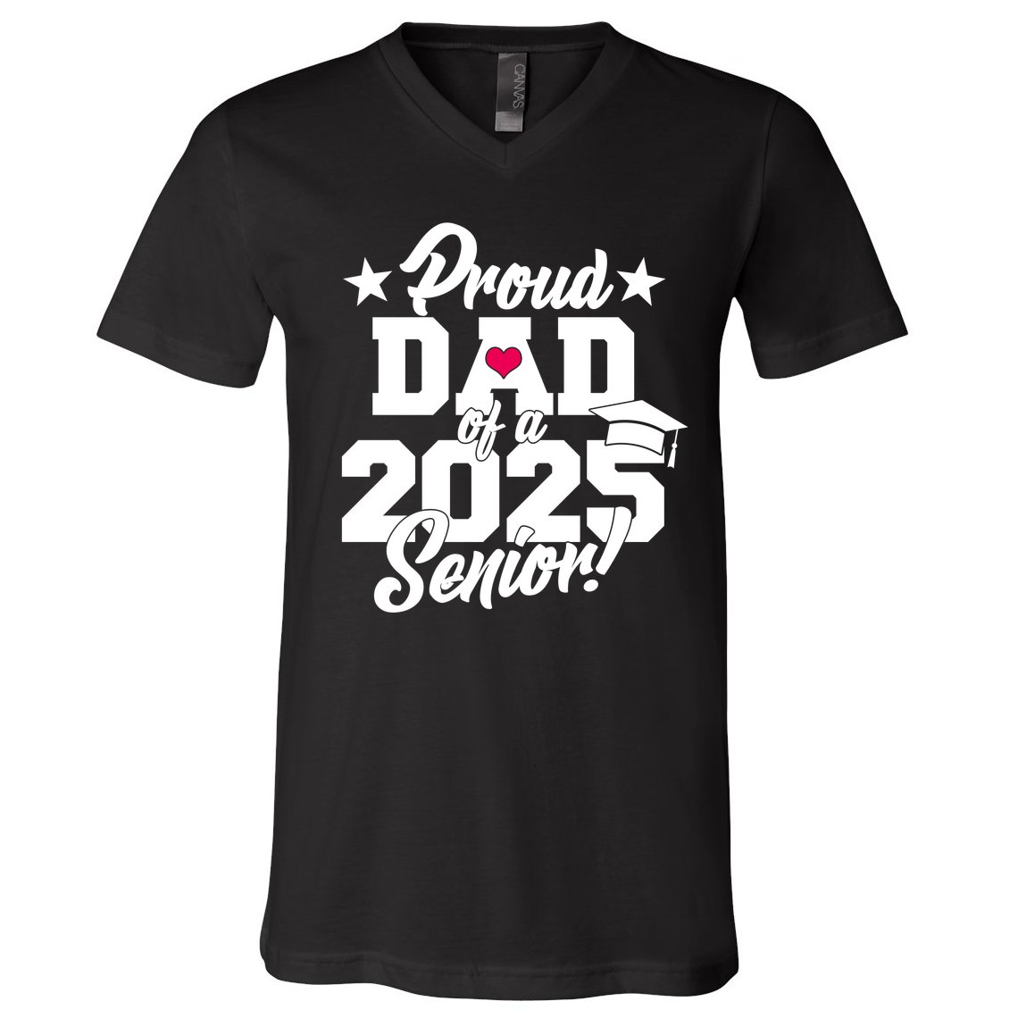 Proud Dad Of A 2025 Senior Grad V-Neck T-Shirt