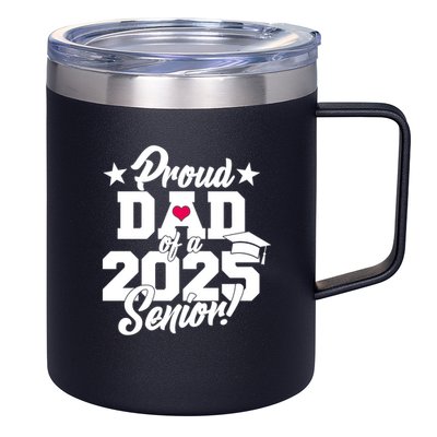 Proud Dad Of A 2025 Senior Grad 12oz Stainless Steel Coffee Mug
