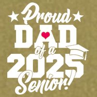 Proud Dad Of A 2025 Senior Grad Garment-Dyed Women's Muscle Tee