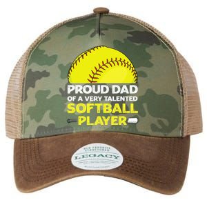 Proud Dad Of A Very Talented Softball Player Legacy Tie Dye Trucker Hat