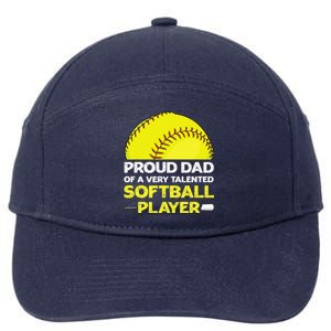 Proud Dad Of A Very Talented Softball Player 7-Panel Snapback Hat