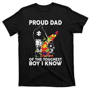 Proud Dad Of The Toughest Boy I Know Autism Awareness T-Shirt