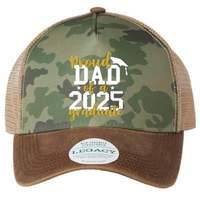 Proud Dad Of A 2025 Graduate Graduation Family Legacy Tie Dye Trucker Hat