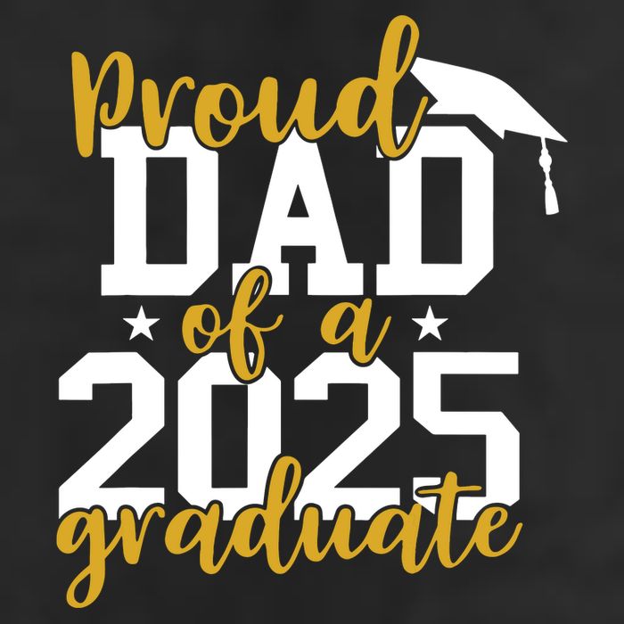 Proud Dad Of A 2025 Graduate Graduation Family 7 Panel Mesh Trucker Snapback Hat