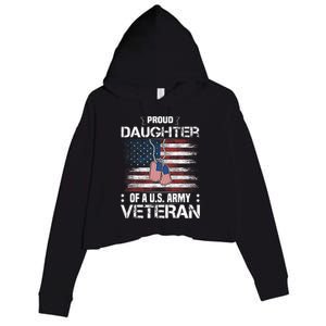 Proud Daughter Of A Us_ Army Veteran Day Family Matching Crop Fleece Hoodie