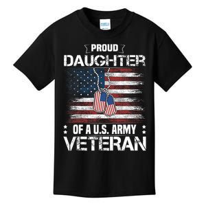 Proud Daughter Of A Us_ Army Veteran Day Family Matching Kids T-Shirt