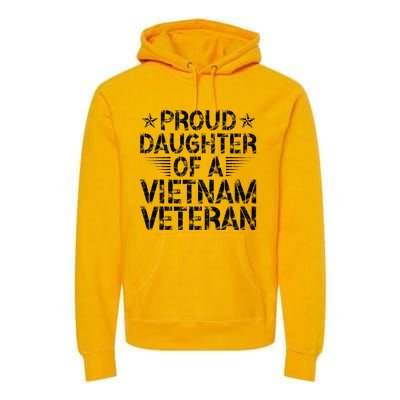 Proud Daughter Of A Vietnam Veteran Vintage Design Premium Hoodie