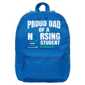 Proud Dad Of A Nursing Student Fathers Day Fatherhood Gift 16 in Basic Backpack