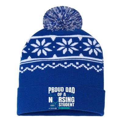 Proud Dad Of A Nursing Student Fathers Day Fatherhood Gift USA-Made Snowflake Beanie