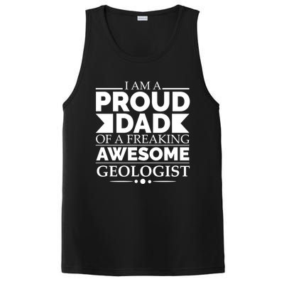 Proud Dad Of A Freaking Awesome Geologist Fathers Day Gift Funny Gift PosiCharge Competitor Tank